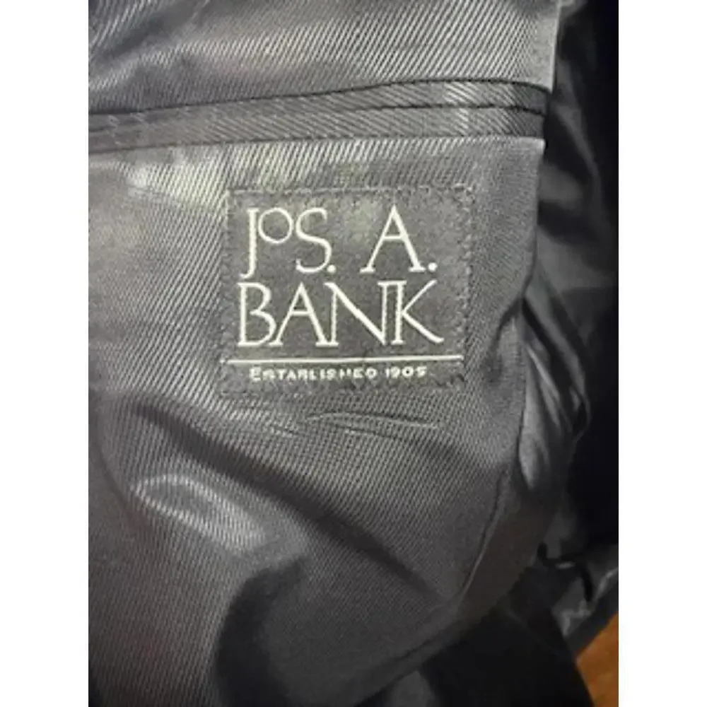 Jos A Bank Blazer 48 Large Black‎ Classic Wool Tailored Men's Excellent